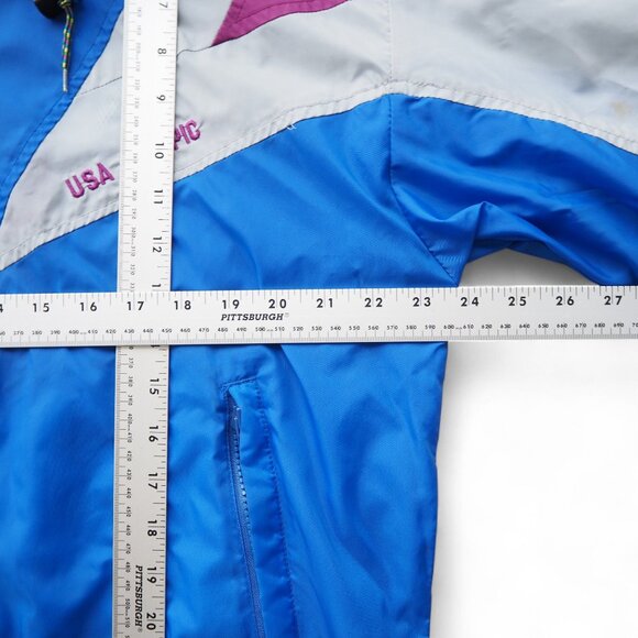 USA Olympic VTG Colorblock Full Zip Windbreaker Unisex M - Picture 9 of 12